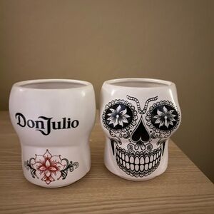 Don Julio White Skull Mugs Set